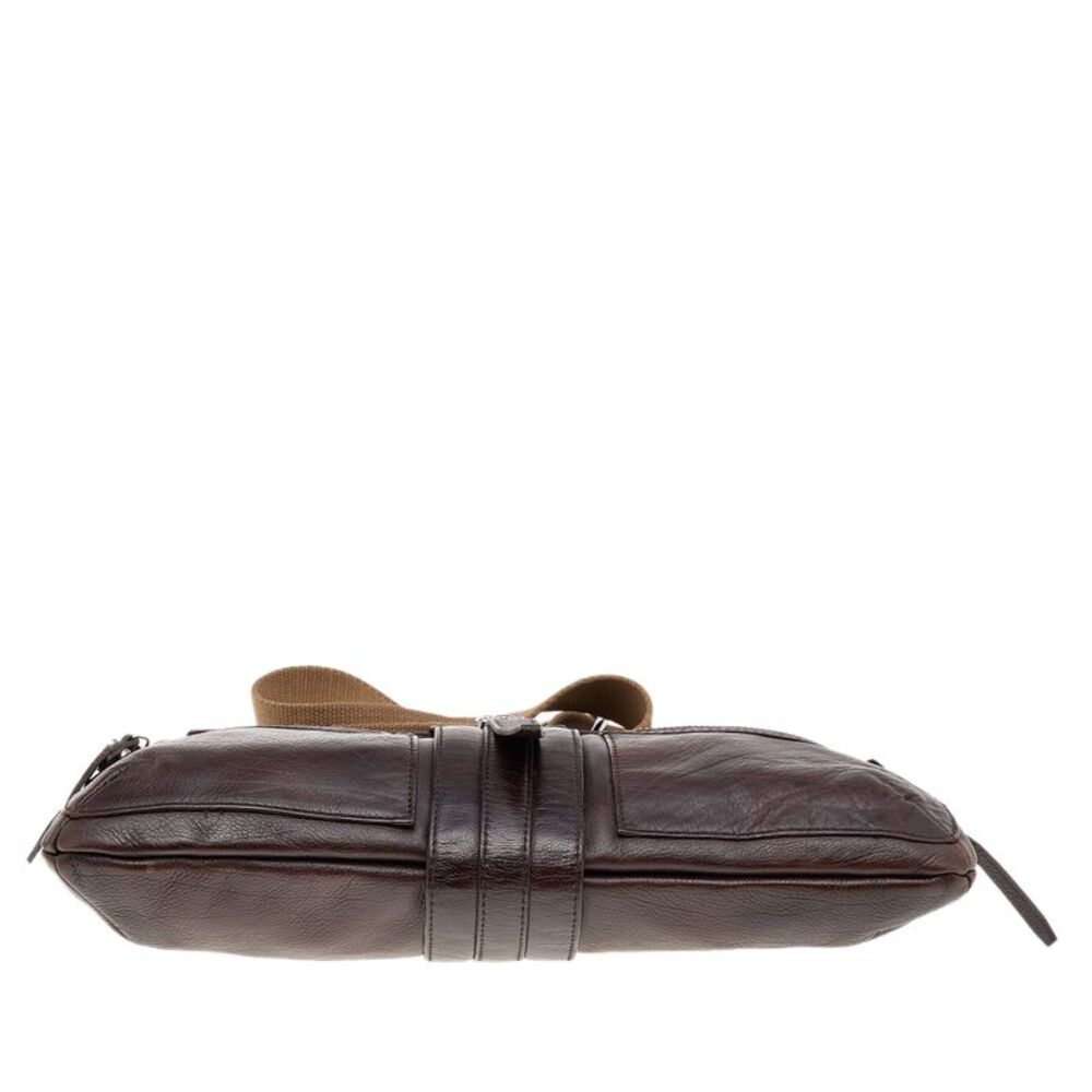 Lanvin Dark Brown Leather Flap Shoulder Bag - Picture 6 of 7